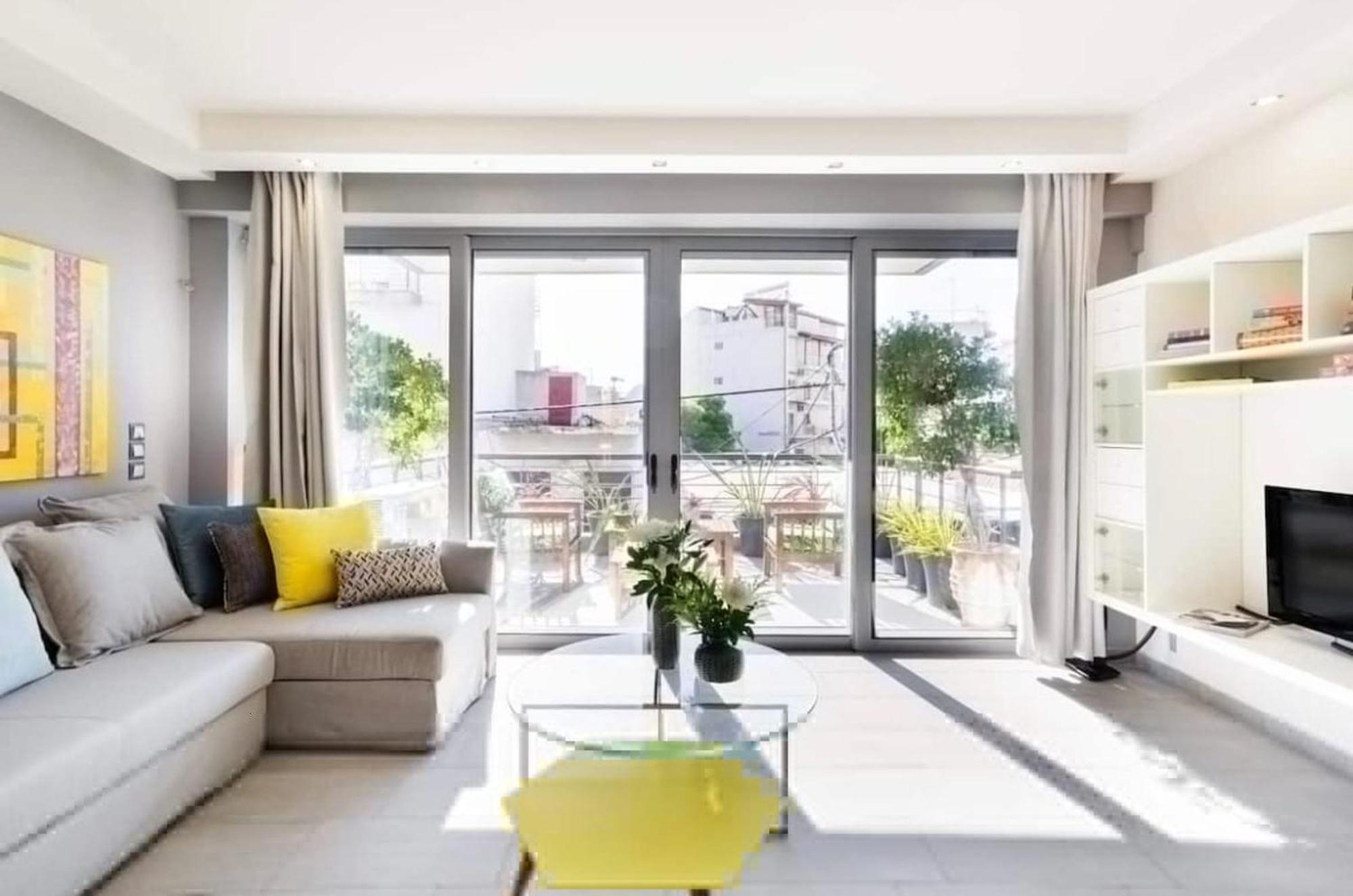 Ferienwohnung Stylish Boutique Loft With Private Balcony Athen Exterior foto